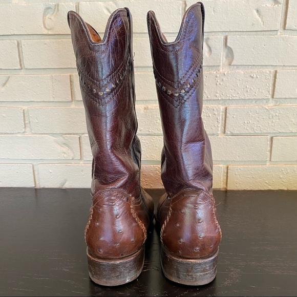 Botas 8 Segundo Leather Western Cowboy Boots US Size 9.5 - Picture 6 of 9